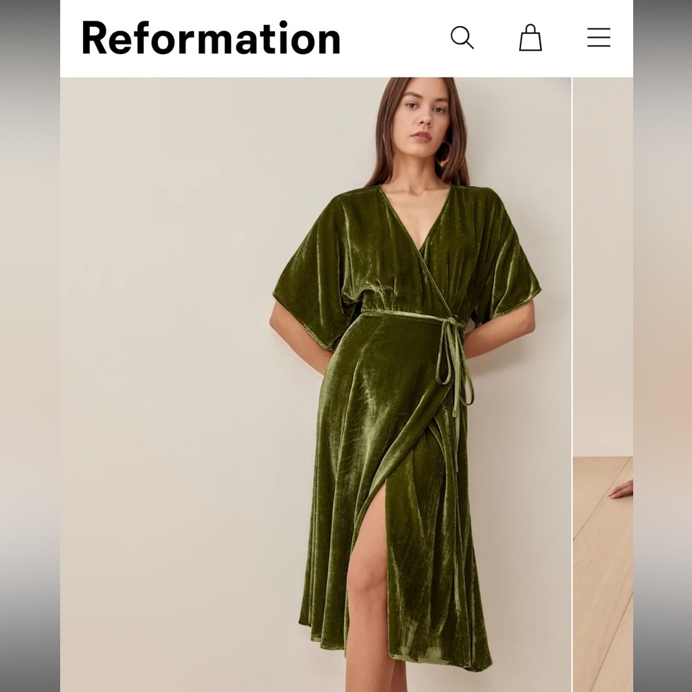Reformation Analynne Velvet Dress